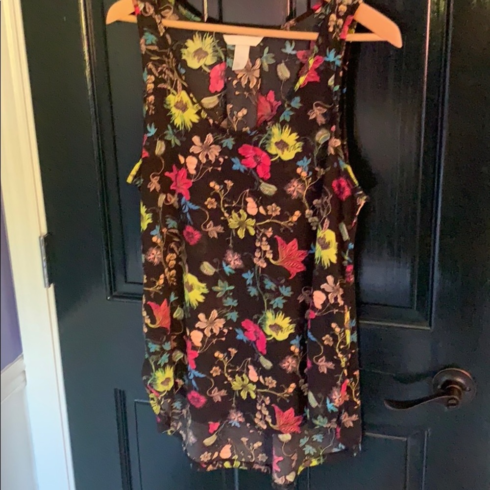H&M Floral Sleeveless Top - Like New!!